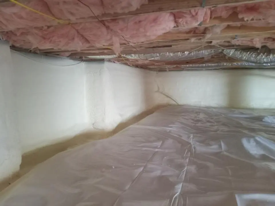 Crawl space encapsulation with closed-cell spray foam for Spray Foam Roofing Repair in The Colony